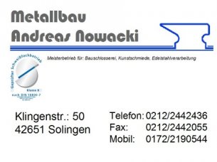 Metallbau Nordrhein-Westfalen: Metallbau Andreas Nowacki